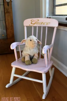 صندلی گهواره ای نقاشی شده زیبا - یک هدیه کودک زیبا