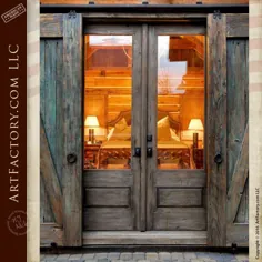 درب چوبی سفارشی به سبک انبار: با کیفیت عالی طراحی غربی