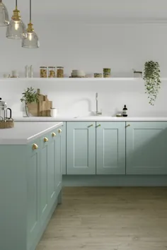 آشپزخانه سبز نعنائی قابل رنگ Chelford