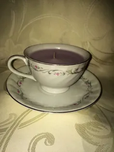شمع فنجان چای اسطوخودوس فرانسوی |  اتسی