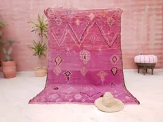 30٪ تخفیف فروش بسته شده فرش Vintage Moroccan 5.2x7.6 Purple |  اتسی