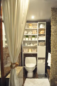 18 راه حل اضافی برای نگهداری توالت برای حمام های کوچک |  توصیه کنید