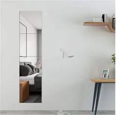 کاشی های آینه سالن بدن سازی LFT HUIMEI2Y ، 14 اینچ x 4 قطعه آینه دیواری مربع شکل بزرگ بدون دیوار برای بدنسازی خانگی ، اتاق نشیمن ، حمام ، اتاق خواب