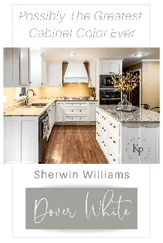 کابینت آشپزخانه در Sherwin Williams Dover White
