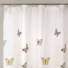 پرده دوش طبیعت پلی استر ، دکوراسیون سرسبز Flutter Butterfly Kids 72x72 ، صورتی ، تنها - Walmart.com