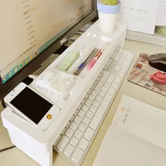 صفحه کلید کامپیوتر میز قفسه ذخیره سازی قفسه نگهدارنده دفتر تلفن قلاب جام قلاب |  eBay