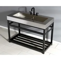 Kingston Brass Kingston Commercial 30 in H Brushed / Matte Black Stainest Sink Combo Lowes.com