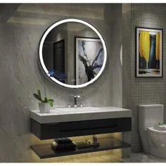 آینه LED حمام دیواری بدون قاب و قاب - بی رنگ (بی رنگ)