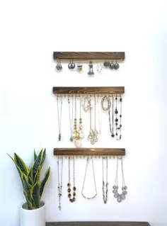 مجموعه جواهرات دیواری مجموعه ای از نگهدارنده سه گوشواره |  اتسی