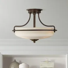 Griffin Collection Palladian Bronze 17 "Wide Ceiling Light - # M8755 | لامپ های پلاس