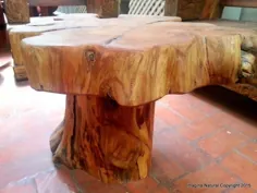 میز قهوه ساز دست ساز طبیعی تنه درخت سرو کاملاً منحصر به فرد - Log Rustic Chilean - حمل و نقل رایگان در سراسر جهان