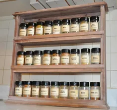 Spice Rack Wall Mount or Countertop Washed Honey |  اتسی