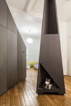 یک آپارتمان کوچک پاریسی با طراحی داخلی هوشمندانه