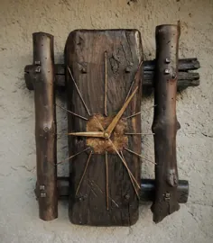 ساعت چوبی دیواری کلبه ای روستایی.  هدیه ساعت دست ساز.  پرنعمت |  اتسی