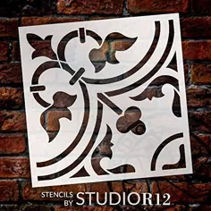 استنسیل کاشی الگوی مراکشی توسط StudioR12 |  رنگ آمیزی مبلمان و کف اتاق برای آشپزخانه یا حمام |  الگوی قابل استفاده مجدد |  اندازه (12 12 12 اینچ) را انتخاب کنید - Walmart.com