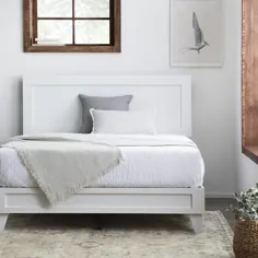 تختخواب سفارشی کالیفرنیا سفید چوبی بروک ساید تختخواب Lowes.com
