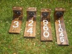 علامت شماره خانه با چراغ های خورشیدی زمان اتمام دانه چوب