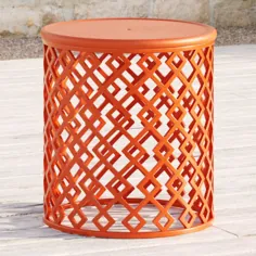 میز کناری کوچک نارنجی Lattice Diamonds + نظرات |  جعبه و بشکه