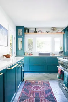 بهترین 12 رنگ رنگ آبی برای کابینت آشپزخانه