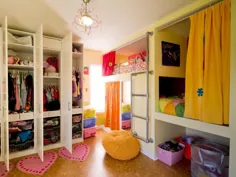 اتاق خواب مشترک خلاقانه برای سه دختر