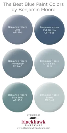 رنگهای رنگی اتاق خواب آبی مورد علاقه ما توسط بنجامین مور
