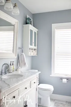حمام مرمر سفید و خاکستری زرق و برق دار