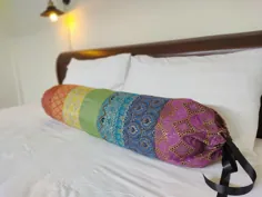 بالش بلند بلند برای پوشش تخت خواب رنگارنگ دور |  اتسی