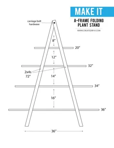 DIY: A-Frame Folding Plant Stand - ایجاد شده توسط v.