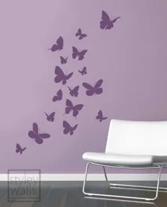 برچسب دیواری پروانه ای وال دکل پروانه مخصوص مهد کودک |  اتسی