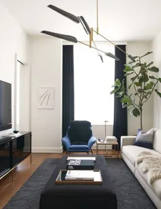 یک آپارتمان با خطوط تمیز در نیویورک که دارای لایه های لوکس است