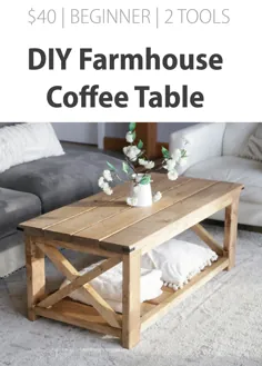 میز قهوه خانه مزرعه ای [مبتدی / زیر 40 دلار]