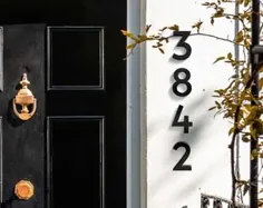 شماره ها و حروف خانه مدرن 4 اینچی - علامت آدرس سفارشی افقی عمودی - (E4)