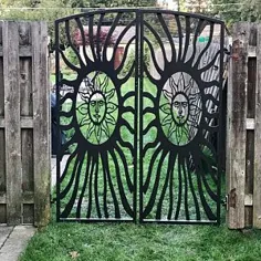 Garden Fence Gate Heron Metal Art Iron تزئینی |  اتسی