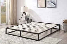 قاب تختخواب کوچک دو تخته مدرن مشکی فلزی کم 4 فوت