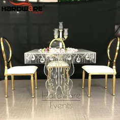 میز مربع اکریلیک مدرن عروسی طراحی شکل مربع