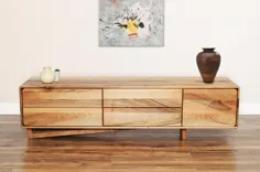 Mid Century Modern Credenza ، کنسول رسانه ، پایه تلویزیون ، واحد دیوار