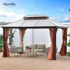 ست مبلمان فضای باز Roman Hardtop Balcony PC Gazebo برای فروش