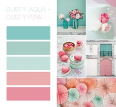 # 1 پالت رنگی - Dusty Aqua + Dusty pink