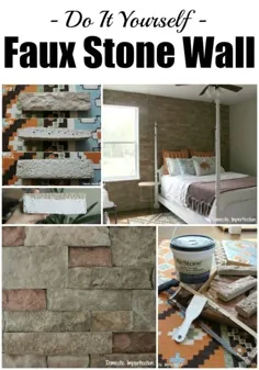 DIY Faux Stone Wall (معروف به بهترین چیز تا کنون)