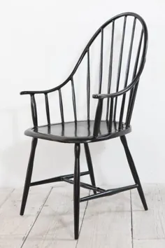 صندلی پودری روکش دار Black Metal Windsor