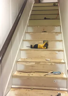 Stairway Makeover - تعویض فرش برای ورقه ورقه