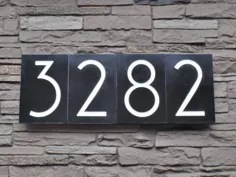 شماره های خانه مدرن Styx Font Finish Finish |  اتسی
