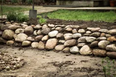 ساختن یک باغ تراس از سنگ های مزرعه