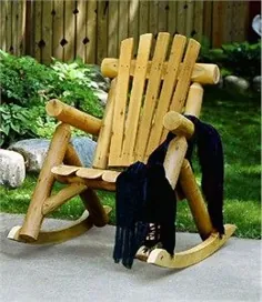 صندلی راک دار Log Cabin Cedar Log