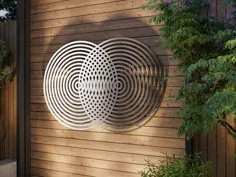Vesica Piscis Sacred Geometry Outdoor Metal Wall |  اتسی