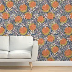 کاغذ دیواری نارنجی پرتقال آفریقایی توسط Helenpdesigns Fruit |  اتسی