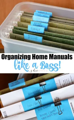 سازماندهی کتابچه های راهنمای خانگی مانند رئیس!