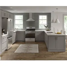کابینت های پایه کمبریج به رنگ خاکستری - آشپزخانه - انبار خانه
