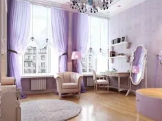 طراحی: اتاق خواب شاهزاده خانم بنفش