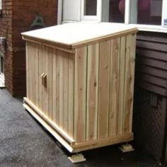 محل های ذخیره سازی Cedar Outdoor Storage برای سطل آشغال و سطل بازیافت